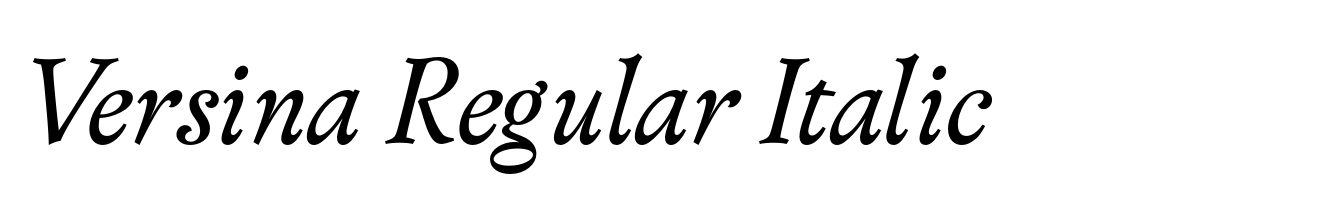 Versina Regular Italic